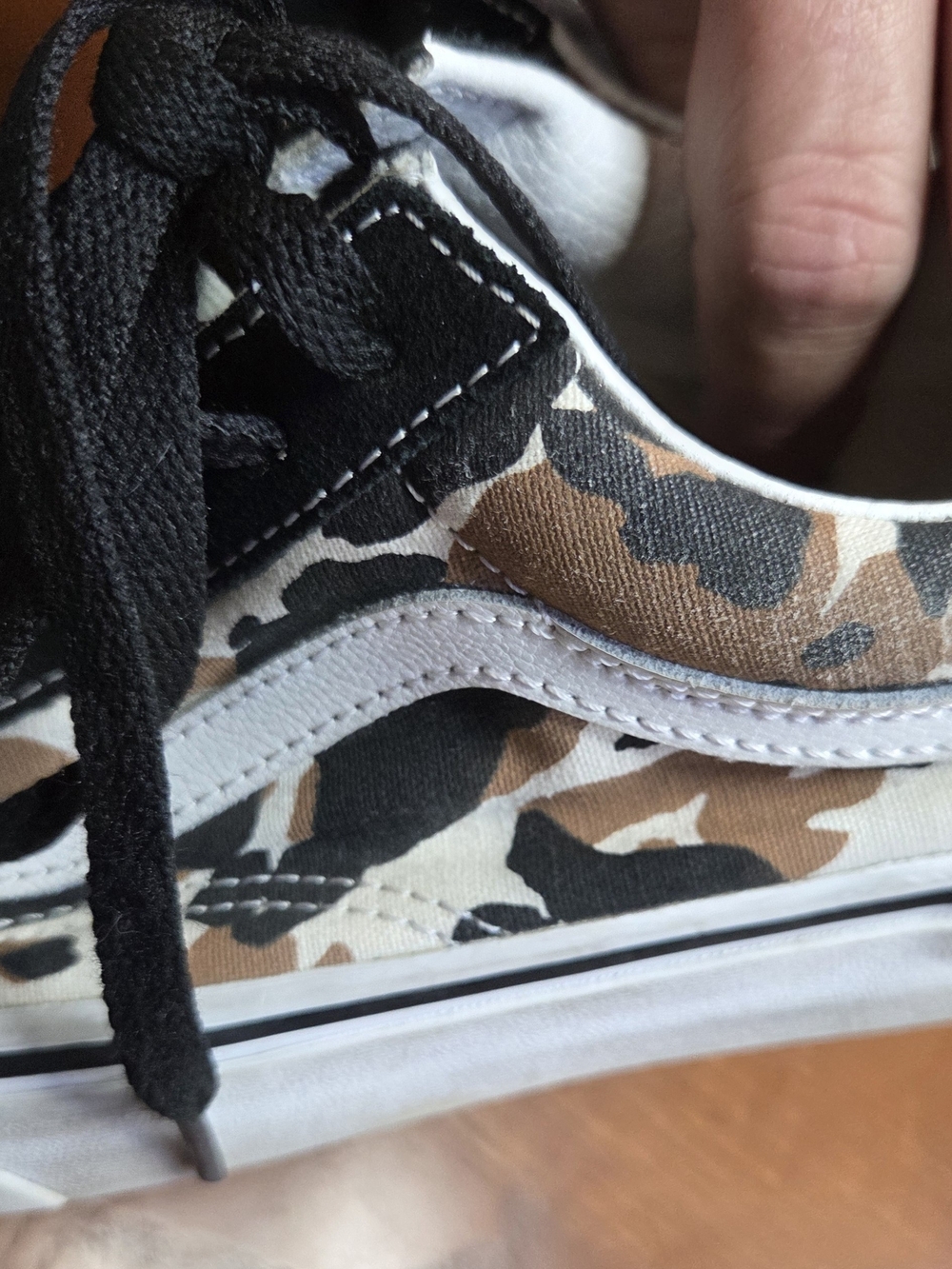 Vans 5.5 Camo Canvas Sneakers in Black, Brown and White